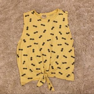 Pineapple 💙 Yellow Tank Top L